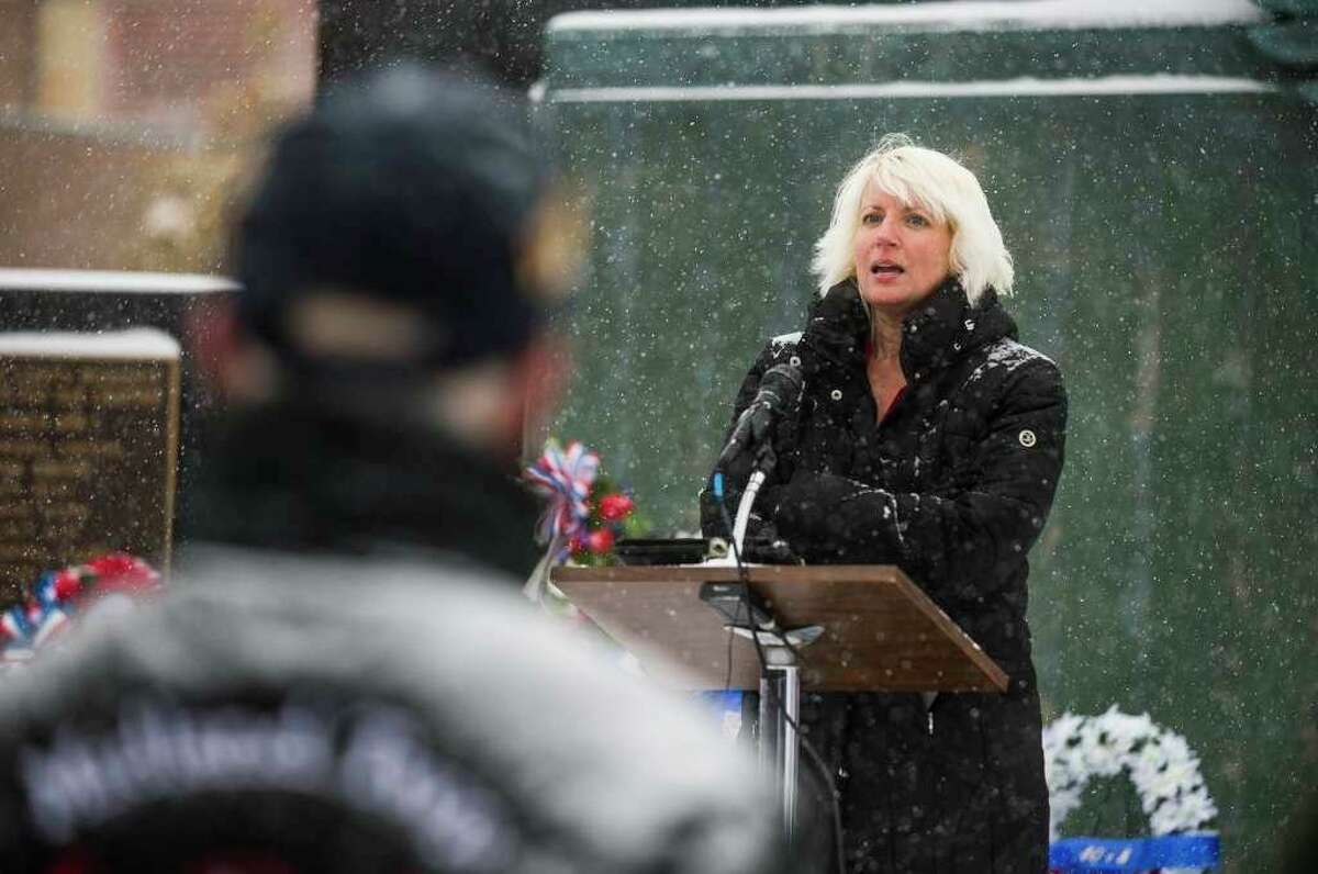 Rep. Annette Glenn, R-Midland, spoke last year during the Veterans Day ceremony at the Midland Veterans Memorial. (Photo provided)