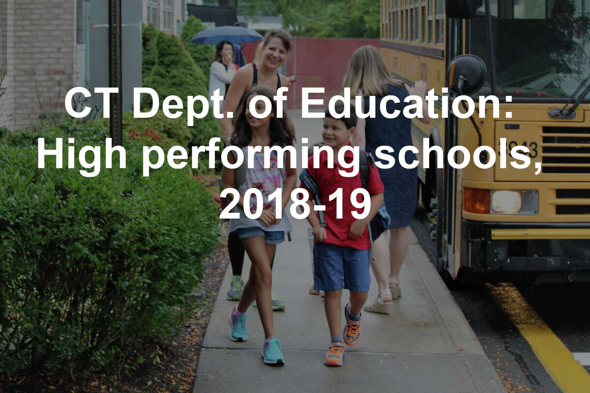 The following schools received a distinction of "high performance" or "high performance and high growth" from the Connecticut Department of Education based on the 2018-19 school year.