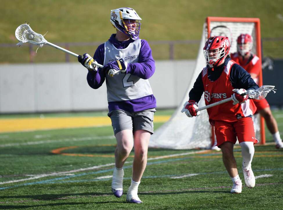 University at Albany's Kyle Casey looks to pass the ball during a scrimmage with St. John's at Casey Stadium on Thursday, Jan. 30, 2020 in Albany, N.Y. (Lori Van Buren/Times Union)