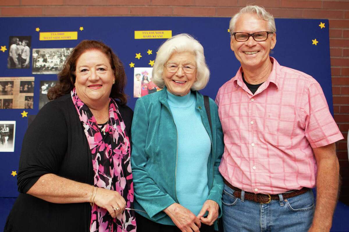 The Trumbull Youth Association recently celebrated 50 years of summer theatrical productions. From left, Nancy Drake Busch, Mary Keane and Jim Kolesar were all part of the original 1969 production.