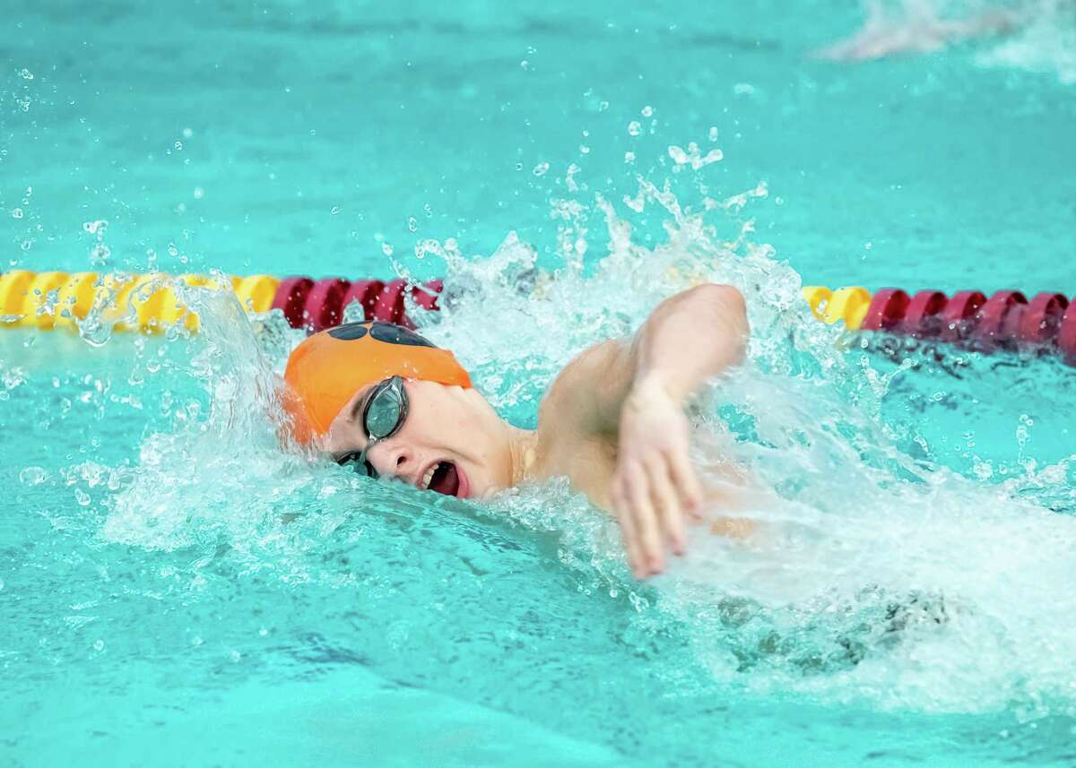 The Ridgefield boys swim team suffered its first loss this season on Wednesday, falling to Greenwich.