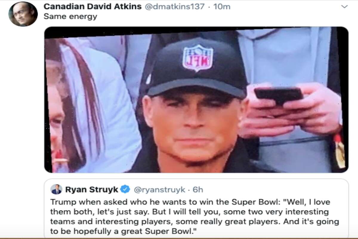 President Donald Trump's Super Bowl LIV preview was mocked on social media.