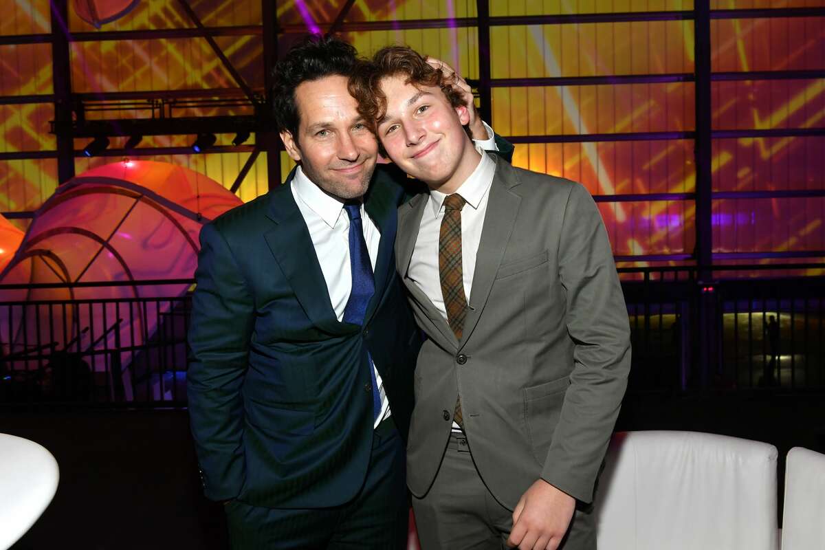 Paul Rudd and Jack Sullivan Rudd attend AT&T TV Super Saturday Night at Meridian at Island Gardens on February 01, 2020 in Miami, Florida. (Photo by Mike Coppola/Getty Images for AT&T)