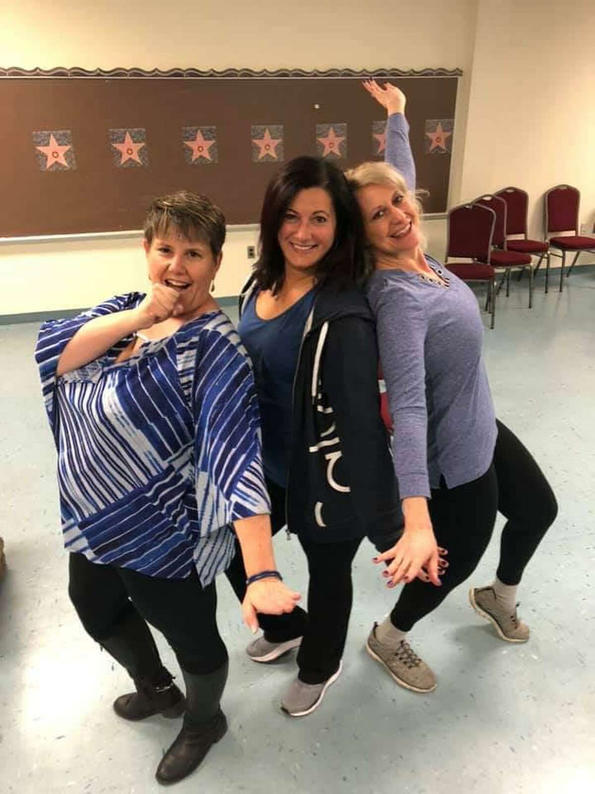 Center Stage Theatre’s production of Mamma Mia! will feature leading ladies, left to right, Denis Smoker, Carla Sullivan and Michelle Lambert.