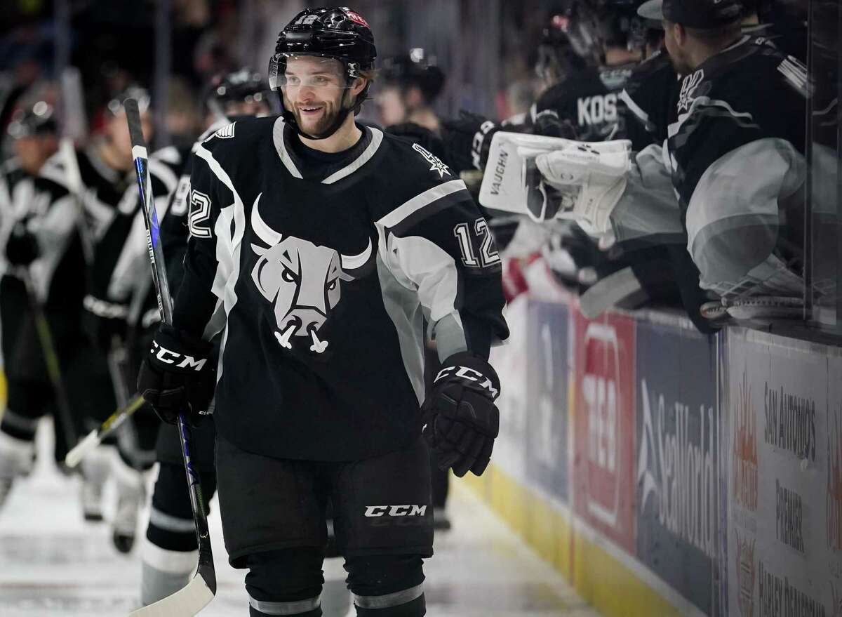 The Grand Rapids Griffins play the San Antonio Rampage during the third period of an AHL hockey game, Friday, Jan. 3, 2020, in San Antonio. Grand Rapids won 5-3. (Darren Abate/AHL)