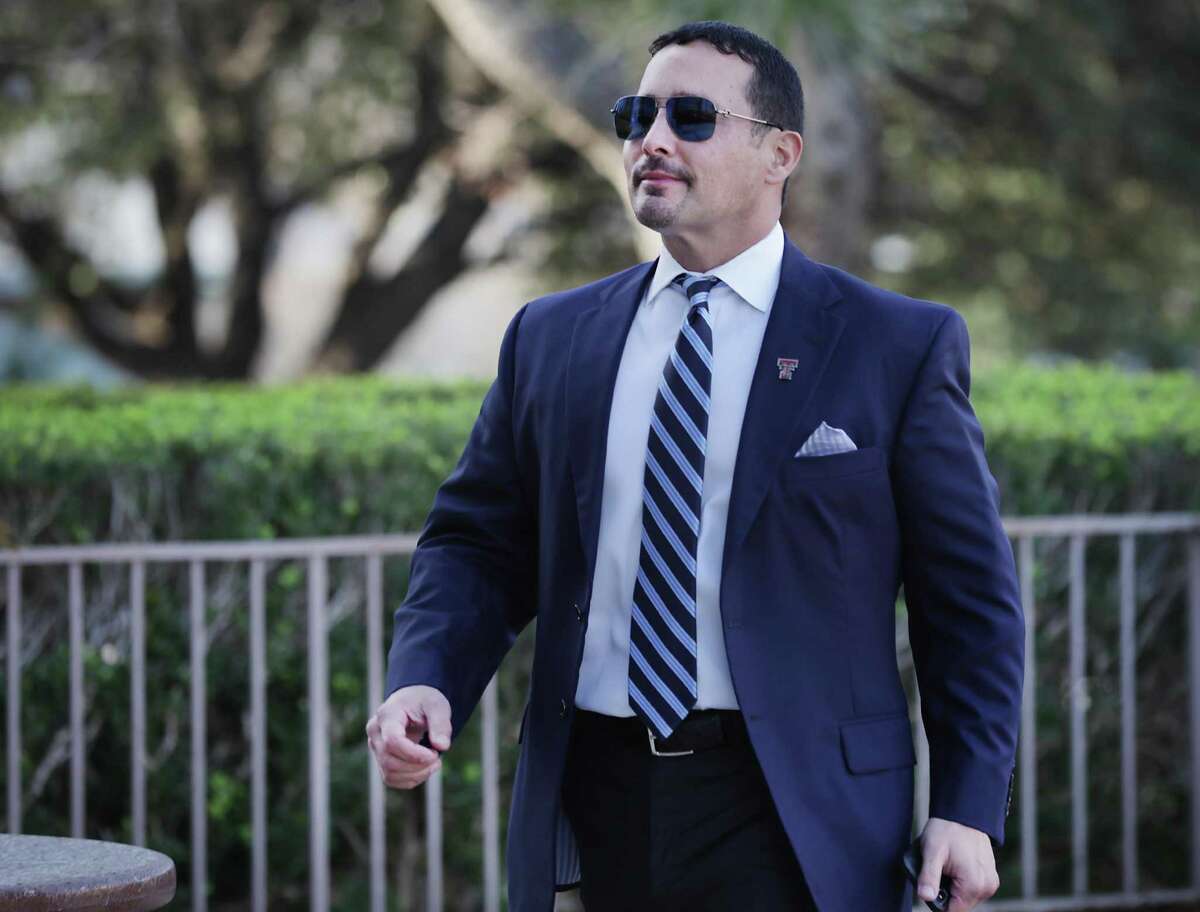 Convicted San Antonio oilman Brian Alfaro was released from a Limestone County detention facility this week. A federal judge granted his release after Alfaro’s lawyer said in court filing that his client is “more susceptible to the effects of COVID-19” because of multiple sclerosis. Alfaro is pictured arriving for the first day of his trial last month at the John H. Wood Jr. U.S. District Courthouse.