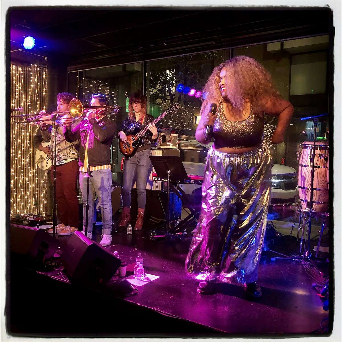 Vocalist Kam Franklin and The Suffers at the SFJazz After Party. Jan. 30, 2020.