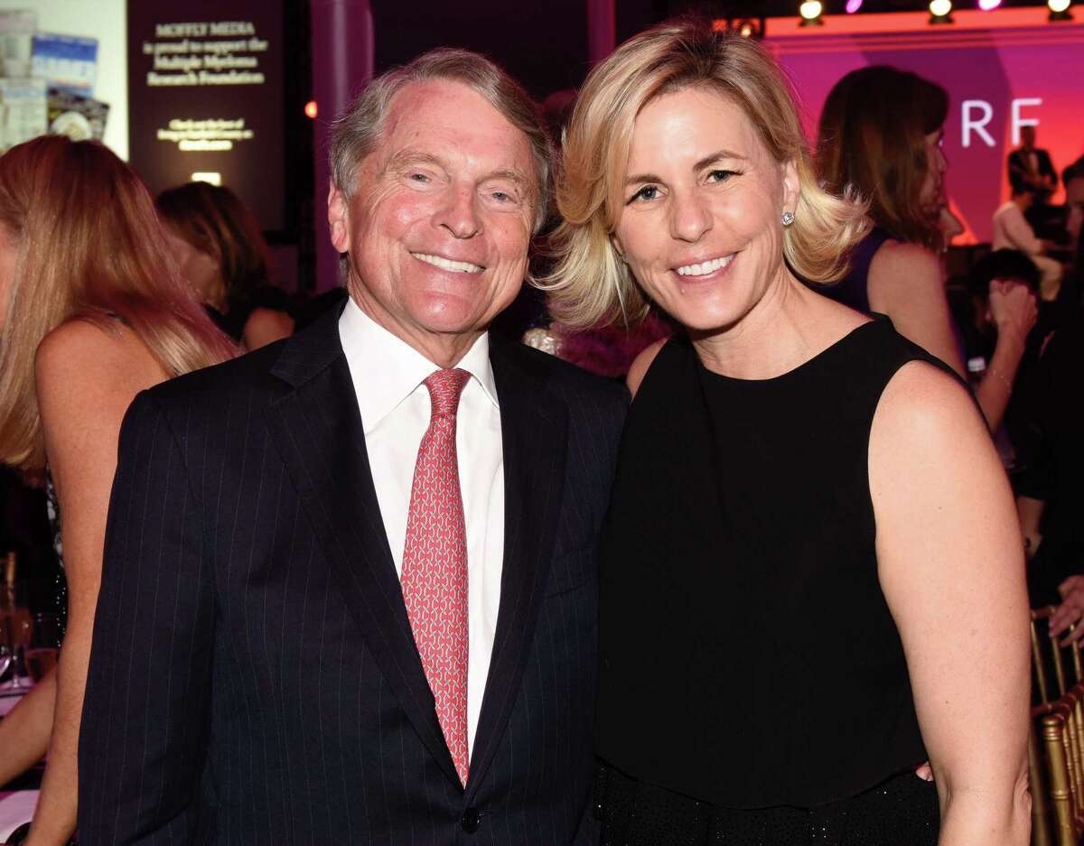 David Ogilvy and his wife, Anne Ogilvy, attend the Multiple Myeloma Research Foundation annual fall gala on Oct. 28, 2017 at the Greenwich Hyatt hotel in Greenwich, Conn.