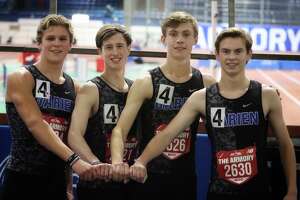 Darien’s 4x4 breaks school record, then wins FCIAC gold - Photo