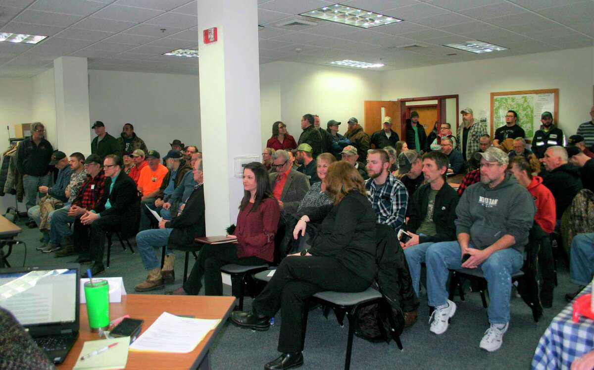 It was standing room only at the Osceola County Board of Commissioners meeting Feb. 3, as the Osceola County for 2nd Amendment Sanctuary Status presented the board with a resolution asking the board to affirm their support of the second amendment rights. (Herald Review photo/Cathie Crew)