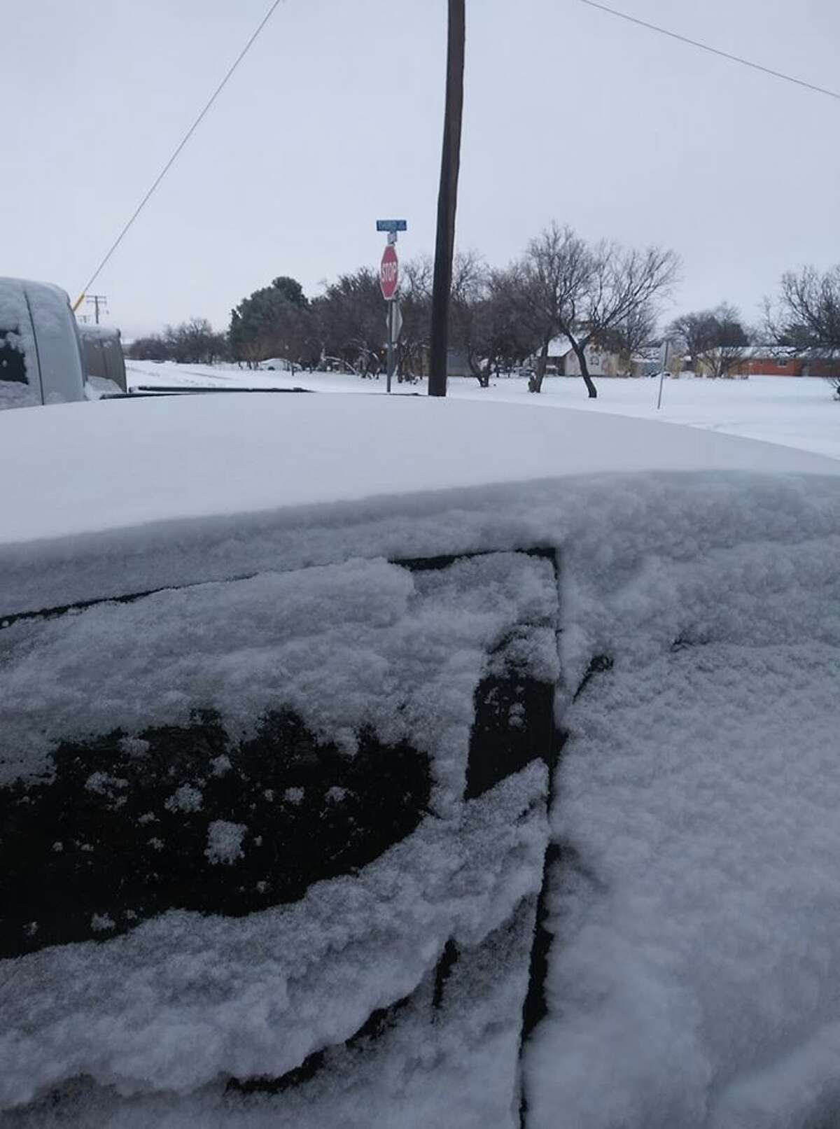 Incredible photos show snow blanketing parts of Texas following winter