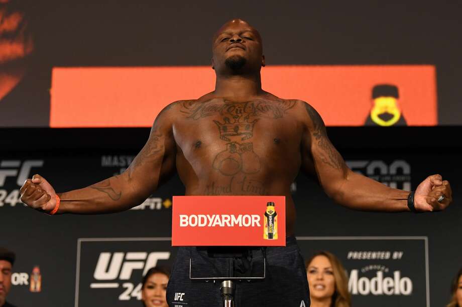 NEW YORK, NY - NOVEMBER 01: Derrick Lewis poses on the scale during the UFC 244 weigh-ins at the Hulu Theatre at Madison Square Garden on November 1, 2019 in New York, New York. (Photo by Josh Hedges/Zuffa LLC via Getty Images) Photo: Josh Hedges/Zuffa LLC Via Getty Images
