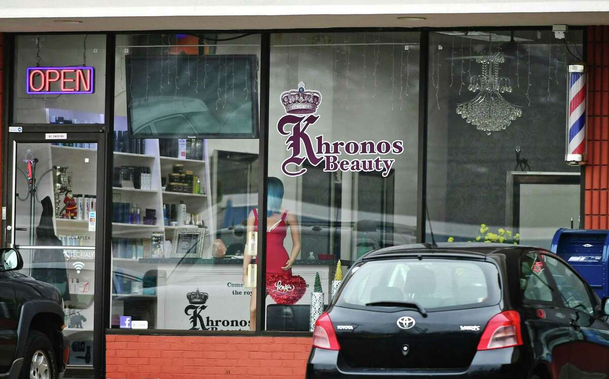 The Khronos Beauty Salon at 250 Westport Ave Wednesday, February 5, 2020, in Norwalk, Conn. Karoll Angelina Jurado-Hernandez, 46, an employee of Khronos Beauty Salon, was charged with second-degree sexual assault and risk of injury to a minor for an incident that allegedly occurred in the salon.