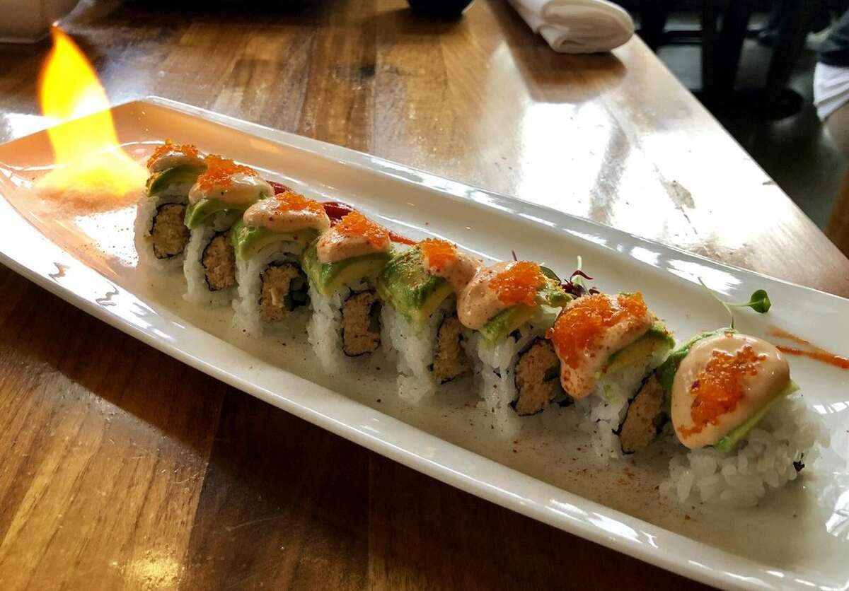 Shizen Vegan Sushi Bar & Izakaya. Pictured is the Candlestick sushi roll.