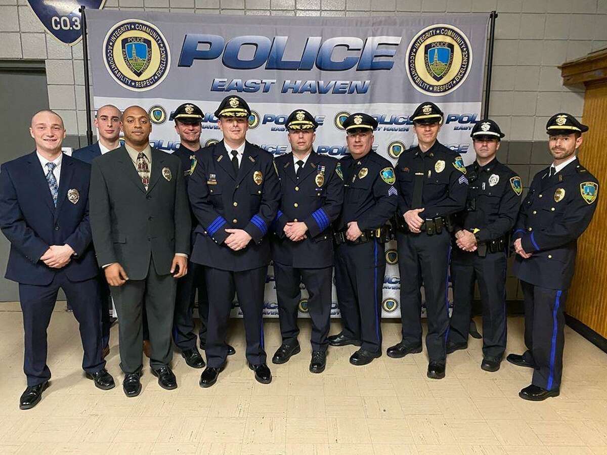 Nine East Haven police officers promoted, sworn in