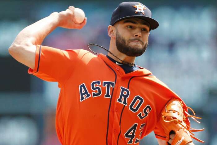 August 10, 2018: Houston Astros manager AJ Hinch (14) watches during a  Major League Baseball game between the Houston Astros and the Seattle  Mariners on 1970s night at Minute Maid Park in