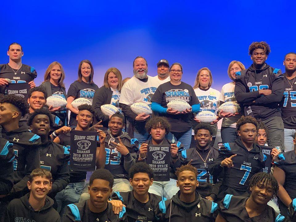 See photos from community celebration for Shadow Creek Sharks’ championship