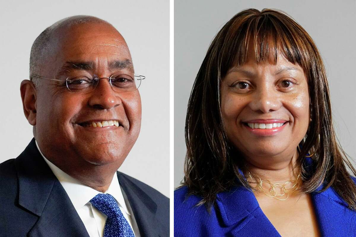 Rodney Ellis, left, and Maria T. Jackson are running in the Democratic Party primary for Harris County Precinct 1 commissioner.