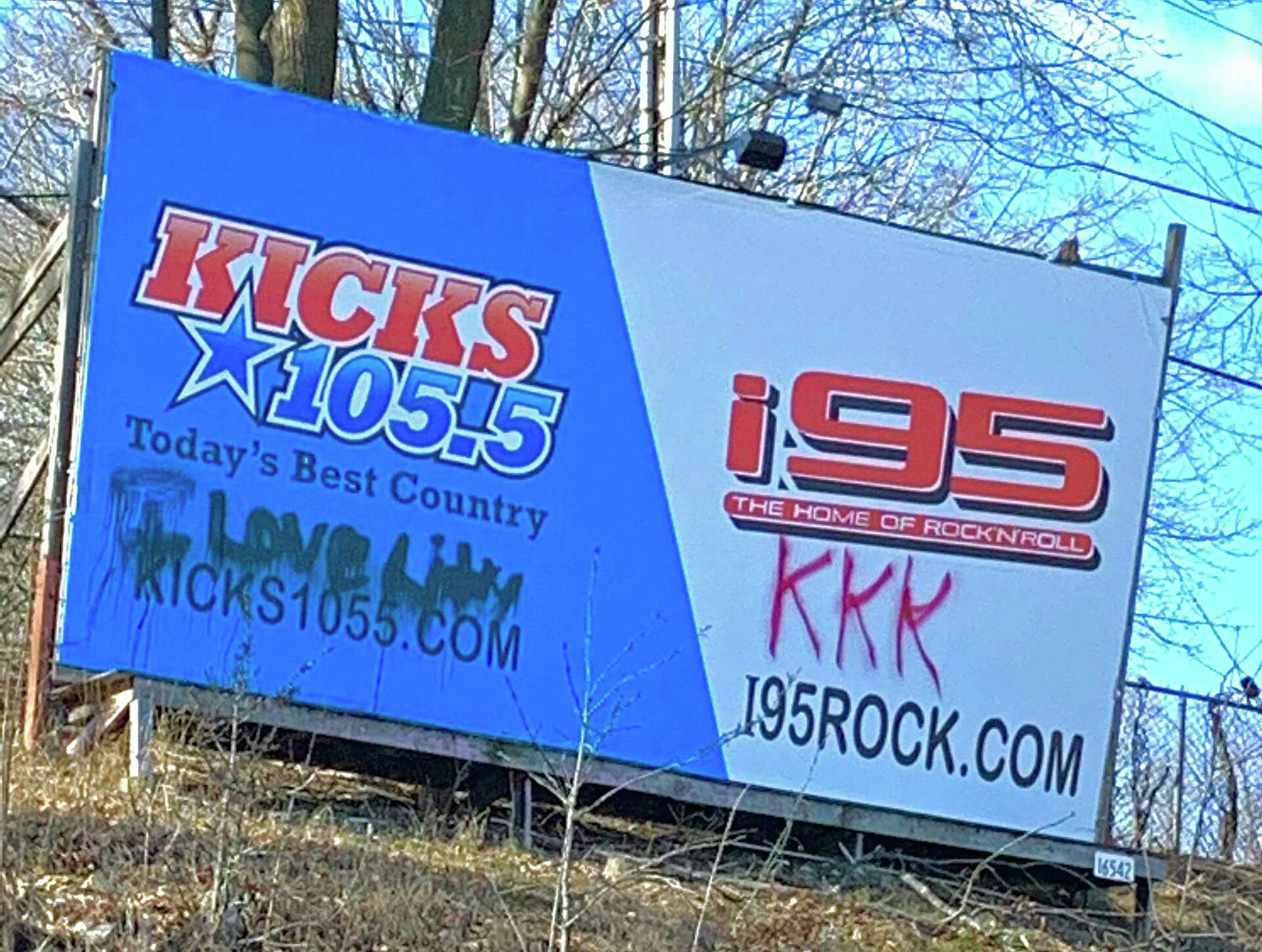 KKK' on Danbury billboard covered up