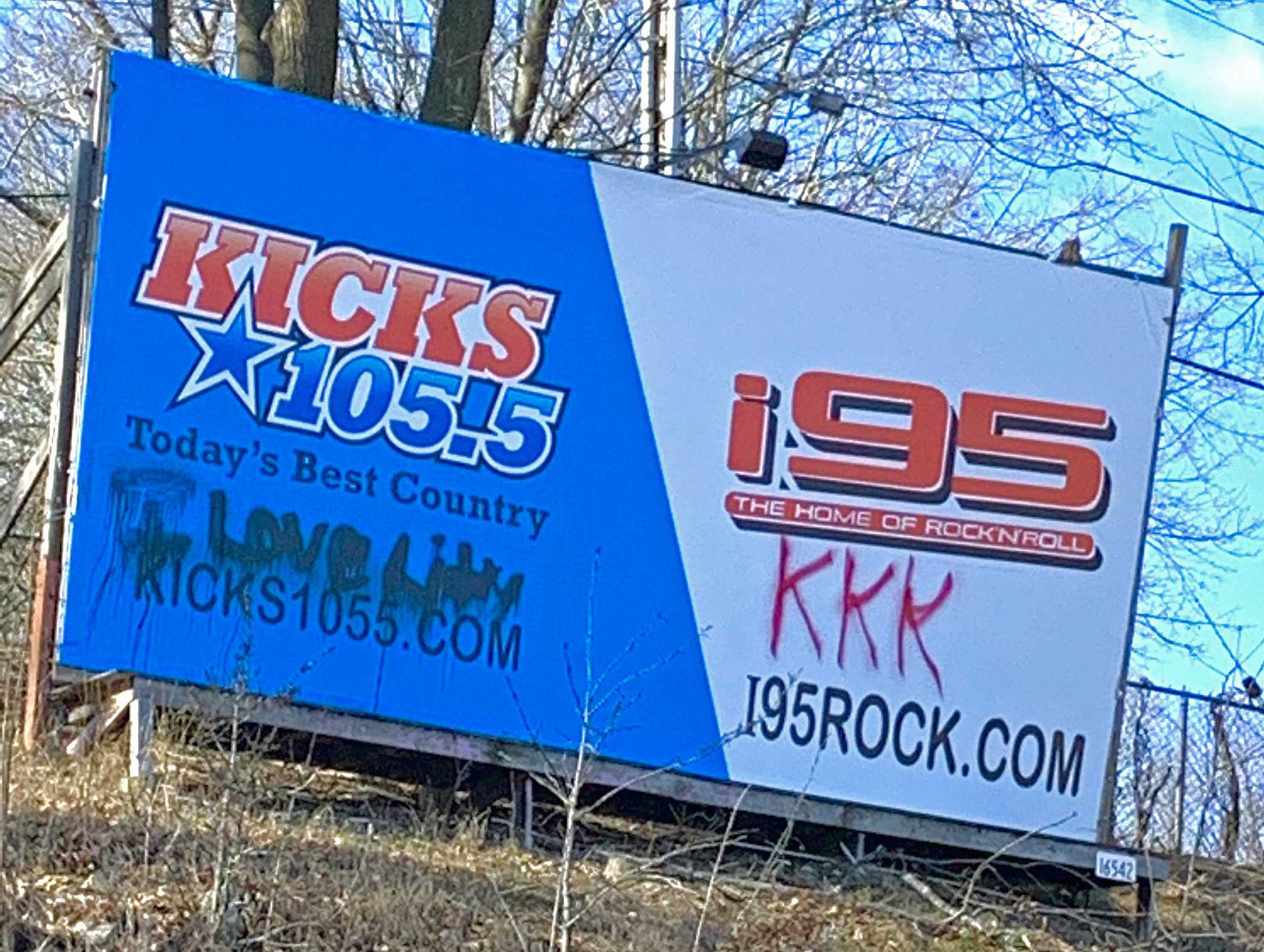 専用純正再生パネルkkk様 KKK' on Danbury billboard covered up