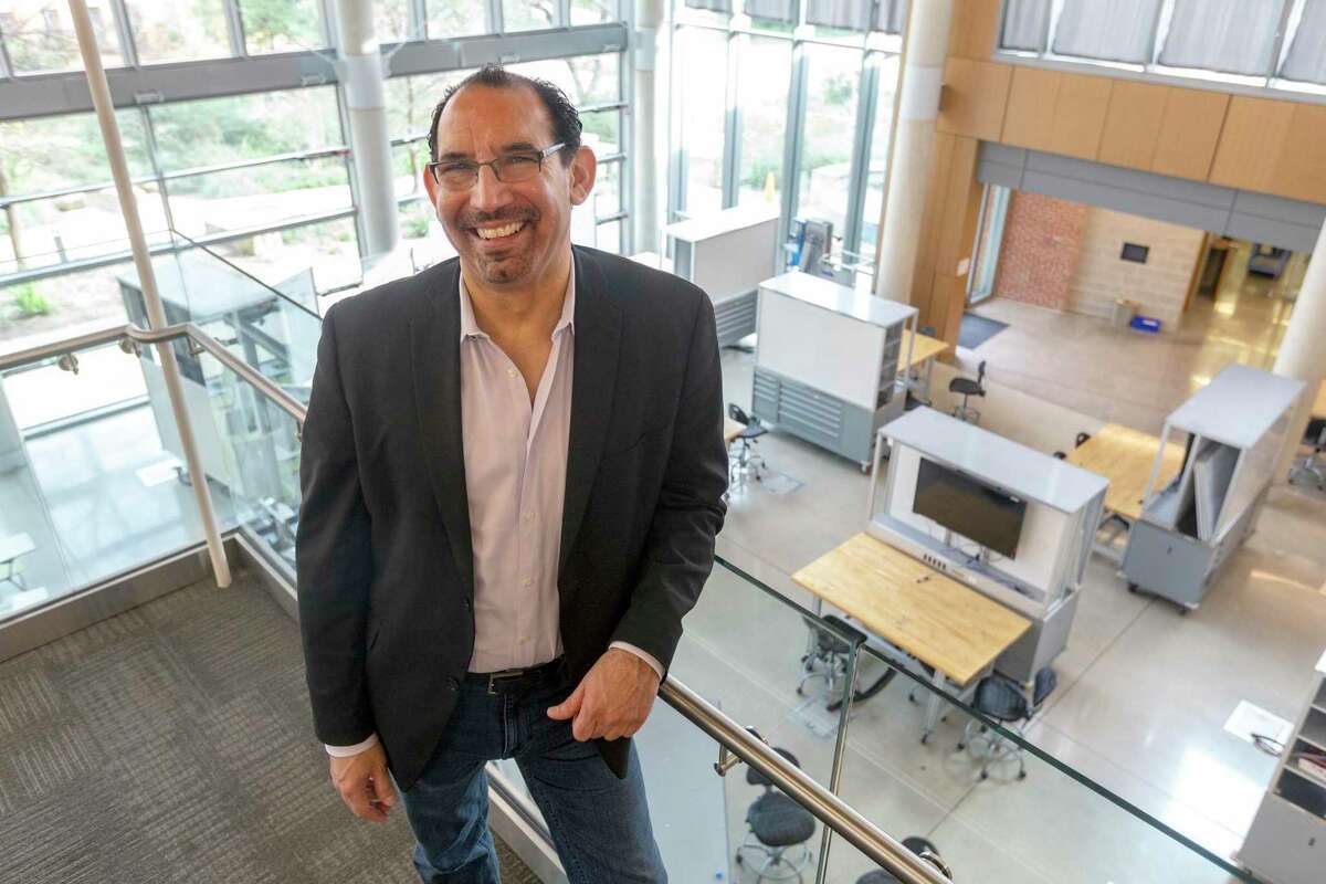 Luis Martinez, Director of the Trinity University Center for Innovation and Entrepreneurship, poses Tuesday, Feb. 4, 2020 in the university's Center for the Sciences and Innovation.