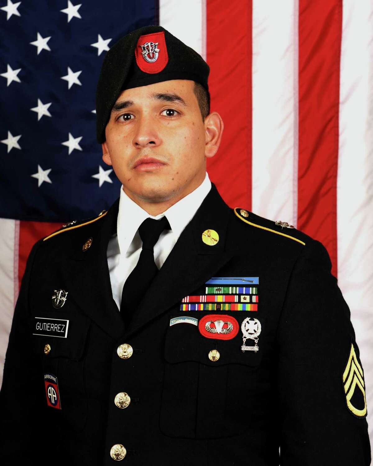 Sgt. 1st Class Javier J. Gutierrez, 28, of San Antonio, seen in an undated courtesy photo provided Sunday, Feb. 9, 2020, died Feb. 8, from wounds sustained during combat operations in Nangarhar Province, Afghanistan.