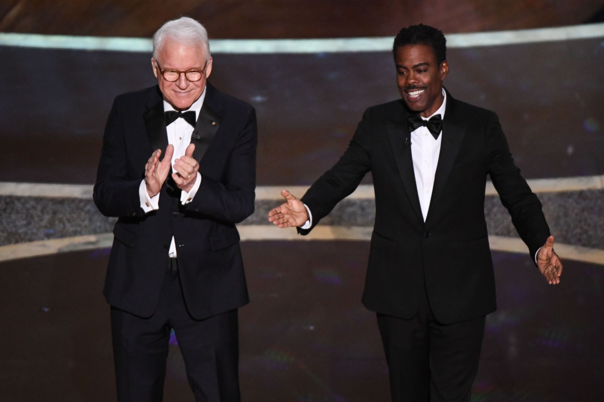Chris Rock and Steve Martin jab at Jeff Bezos in Oscars intro