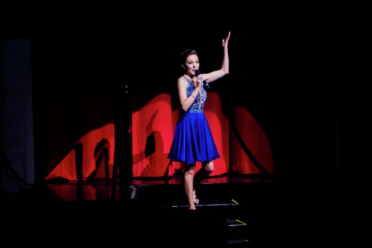 Laura Osnes sings a song during a performance of the Broadway Princess Party Friday evening at Midland Center for the Arts. Osnes portrayed Cinderella in Rodgers and Hammerstein's Cinderella on Broadway. For more photos from the event, go to www.ourmidland.com. (Katy Kildee/kkildee@mdn.net)