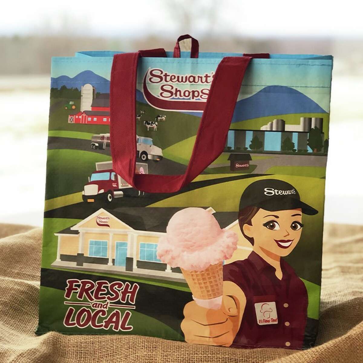 The 99 cent Stewart's Shops bag is being sold now in all stores as the company gets ready for the March 1 plastic bag ban.