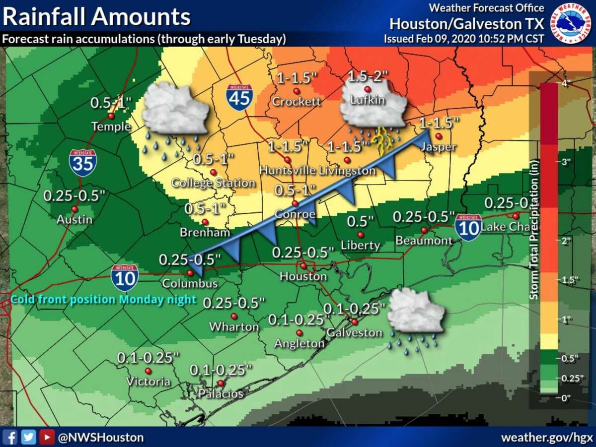 Cold front to stall over Houston area, bringing rain and uncertain