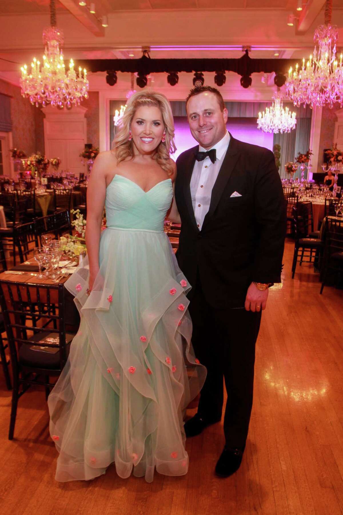 Amanda and Terry Boffone at Junior League's 72nd annual Charity Ball at Junior League of Houston on February 7, 2020.