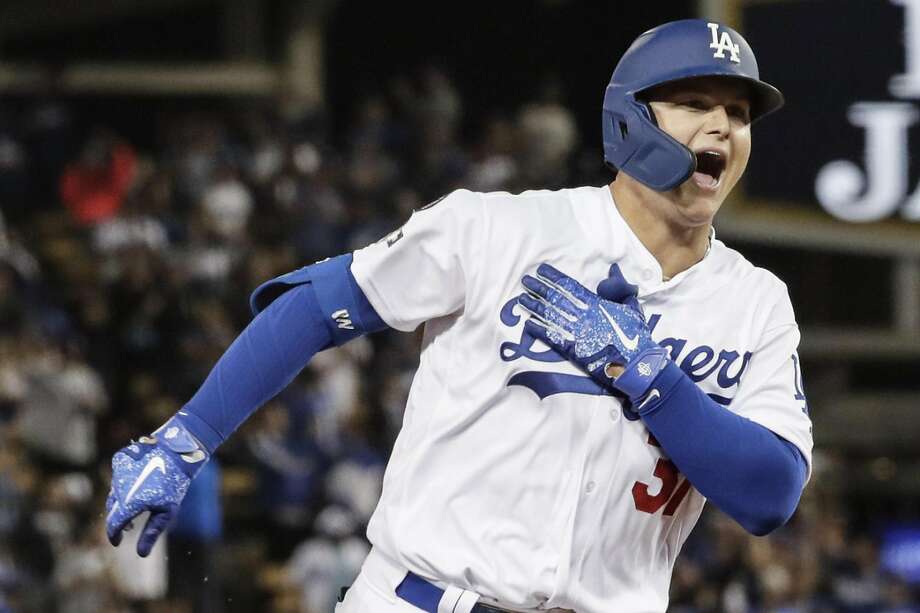 FILE PHOTO: Los Angeles Dodgers left fielder Joc Pederson celebrates after homering in the eighth inning in game one of the National League Division Series at Dodger Stadium on Oct. 3, 2019 in Los Angeles. (Robert Gauthier/Los Angeles Times/TNS) Photo: Robert Gauthier, TNS