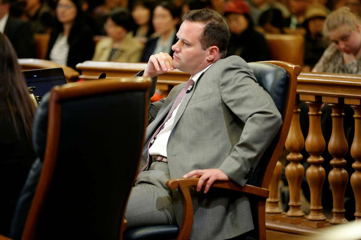 Supervisor Matt Haney during a board meeting on Tuesday, June 4, 2019, in San Francisco, Calif. The Board of Supervisors voted to shut down juvenile hall by the end of 2021.