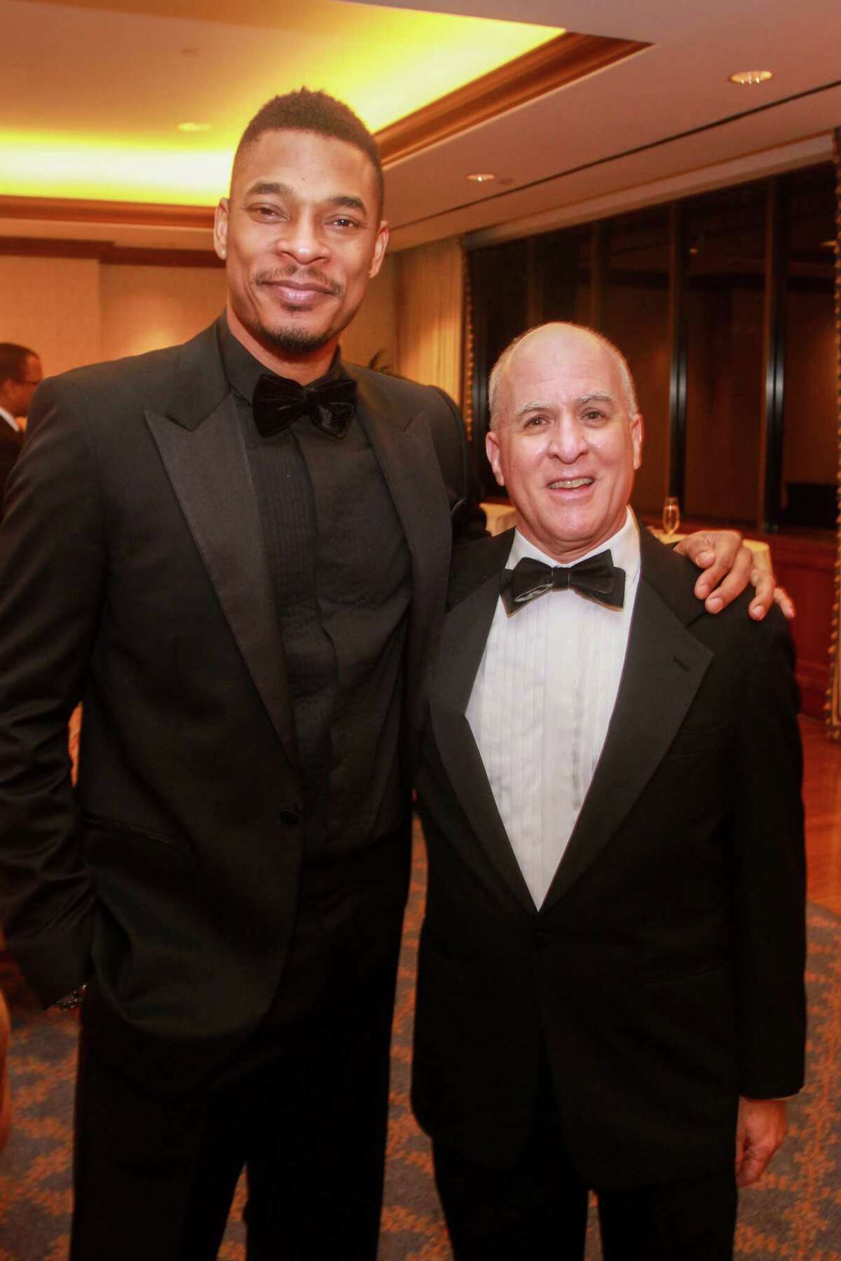 Terrance Hayes, left, and Rich Levy at the Inprint Poets & Writers Ball on February 8, 2020 in Houston at The Houstonian.