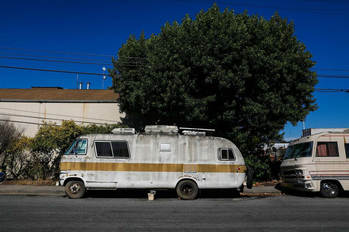 RV's are parked on Eighth Street in Berkeley, California, on Tuesday, July 23, 2019.