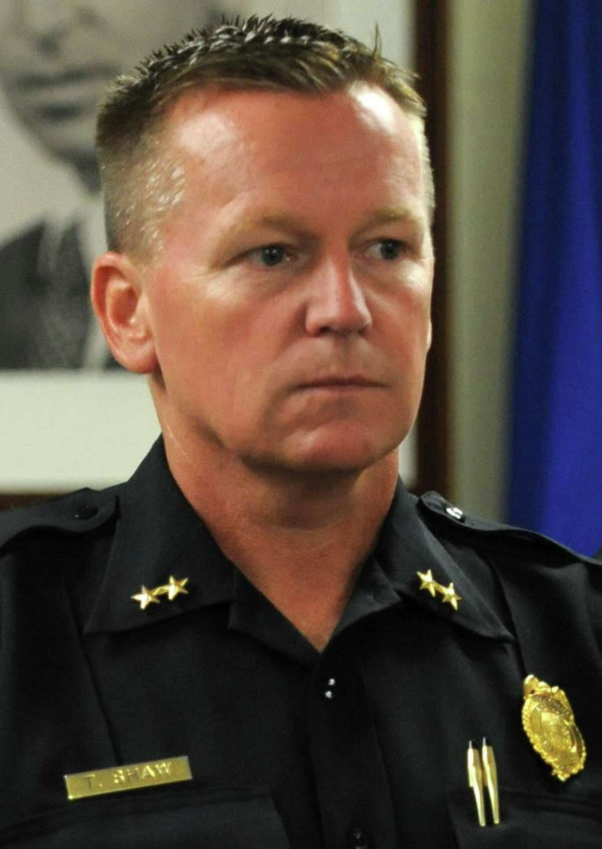 Stamford Police Assistant Chief Timothy Shaw announced Tuesday, May 12, 2015, that he will be leaving the department to become the chief of the Easton Police Department.