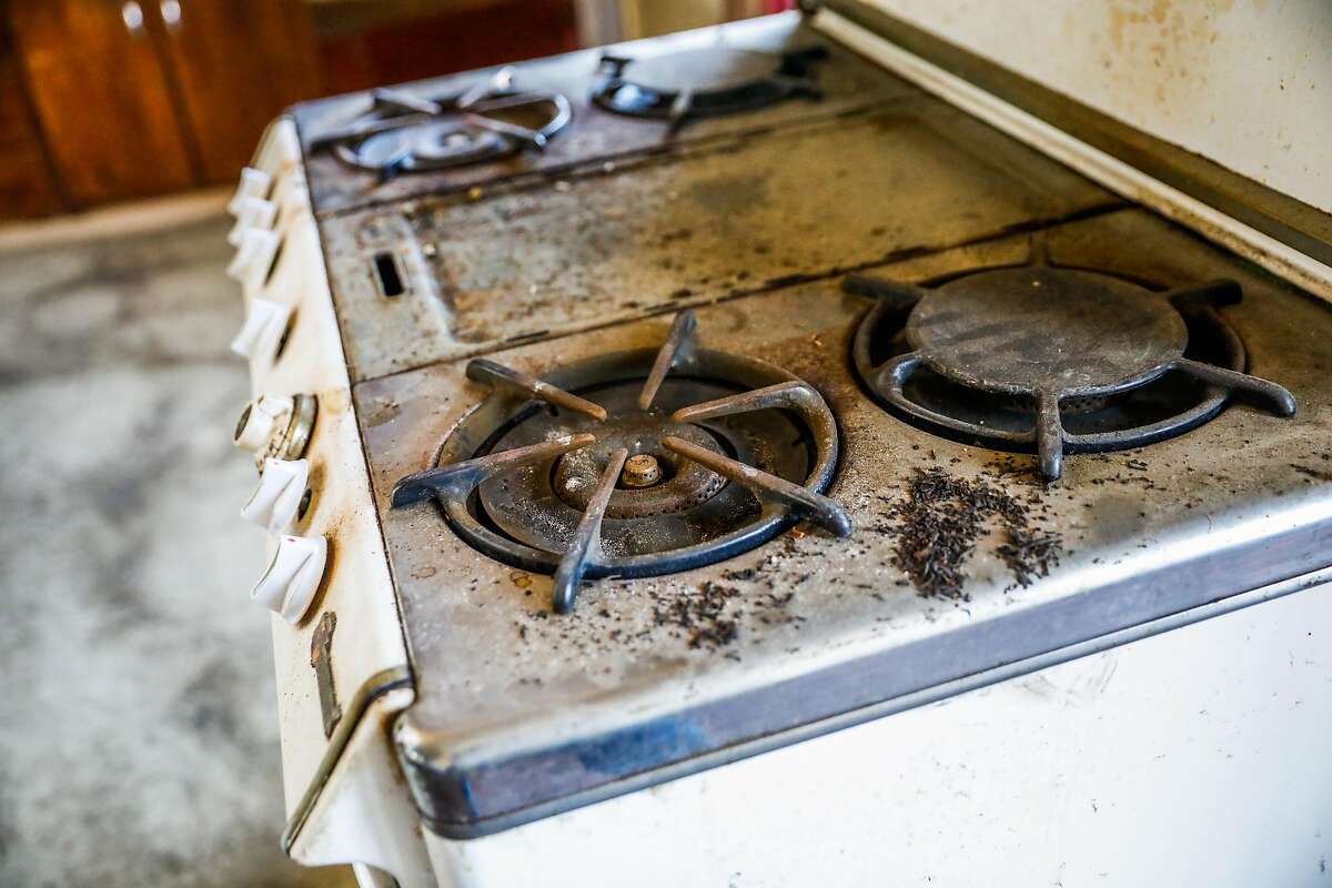 A view of the stove at the Pink Painted Lady which was recently purchased on Steiner Street on Tuesday, February 11, 2020 in San Francisco, California.