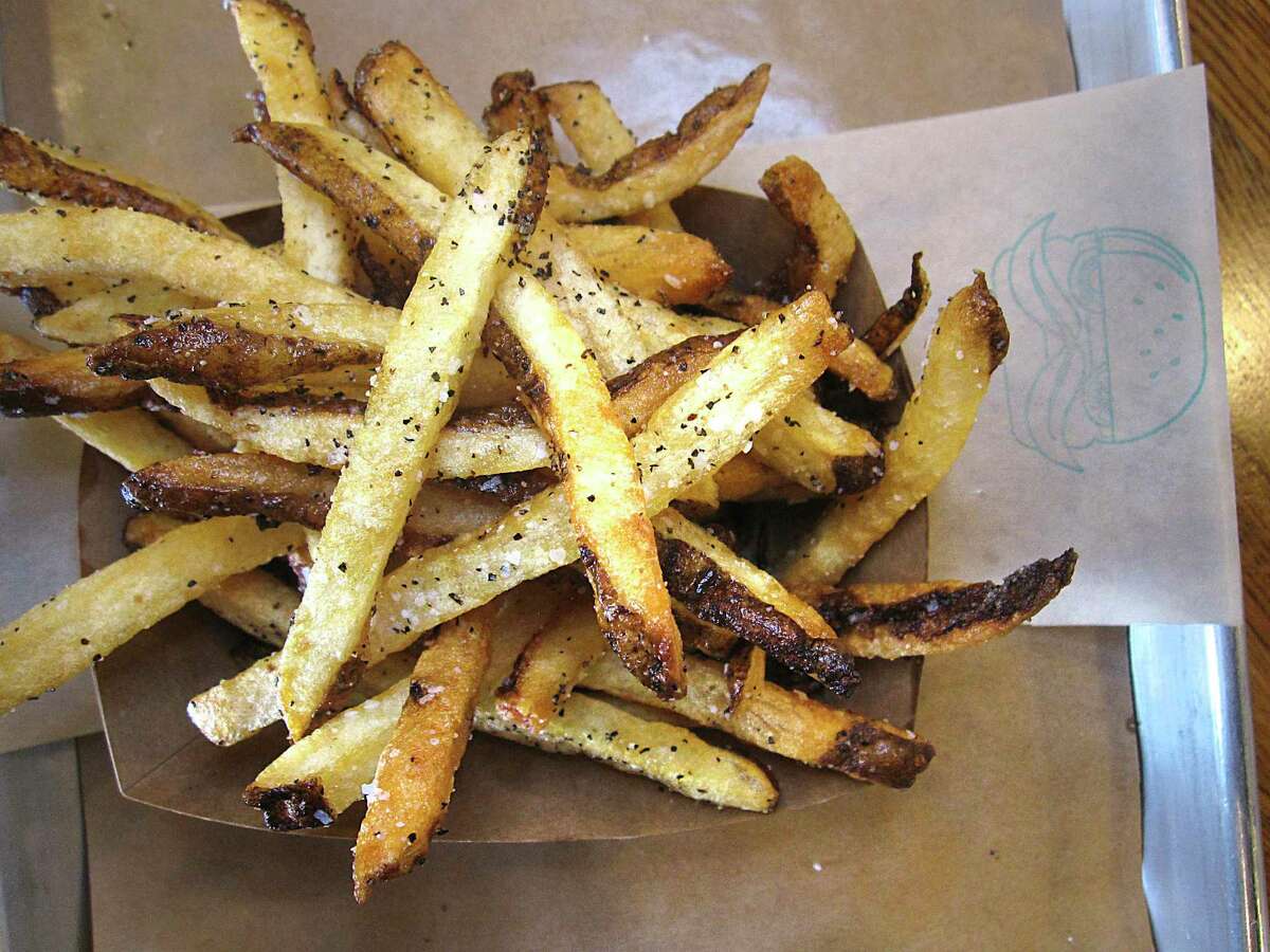 Handcut fries are double-fried for extra crunch at Mr. Juicy. A second location has opened on San Pedro Avenue