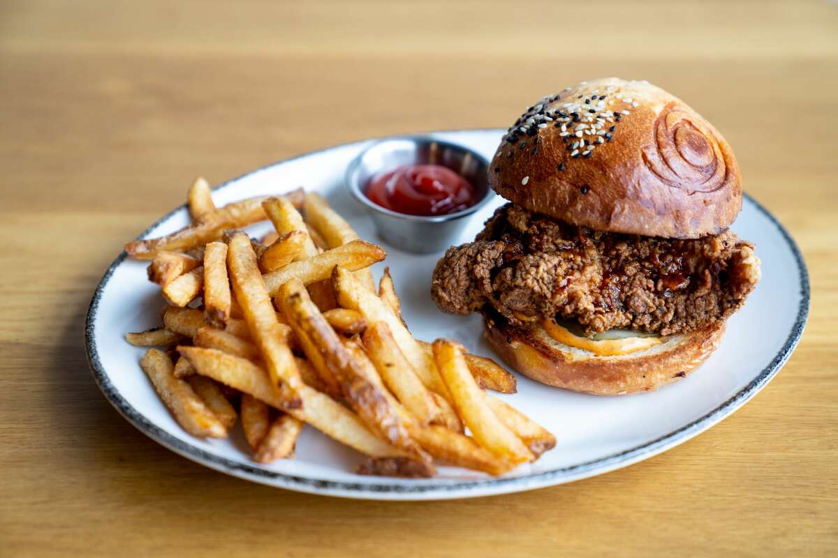 Local Group Brewing is set to open at 1504 Chapman in Near Northside on Feb. 28, 2020, according to a Thursday release. Pictured: The crispy chicken sandwich at Local Group Brewing. >>> See more on Local Group Brewing ...