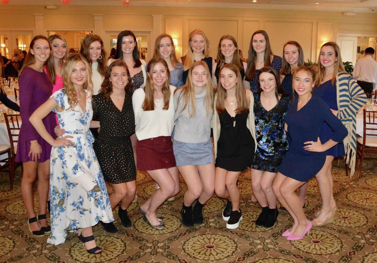 Front row from left: Ally Riley, Taylor Frame, Mia Mitchell, Maddie Otero, Emma Dunlap, Alexandra Mehos and Quincy Connell. Back row from left: Caroline Wilson, Allie Vogel, Caroline Kelly, Heather Doherty, Katherine Lisecky, Elizabeth DeMarino, Meredith Waldron, Olivia Sheridan, Maggie Streinger and Olivia Bognon.
