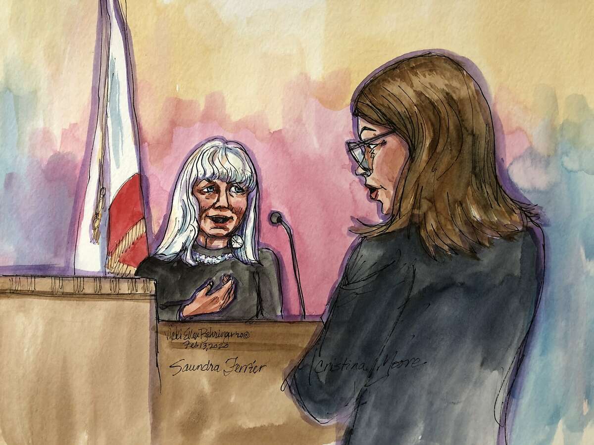 John Lee Cowell?•s aunt, Saundra Ferriera, responds to questioning by Deputy Public Defender Christina Moore on Thursday, Feb. 13, 2020.