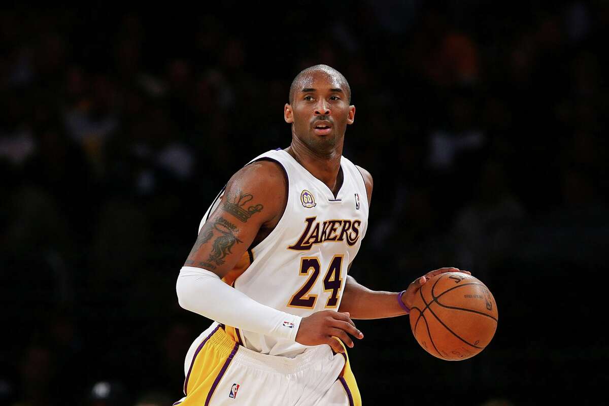 Kobe Bryant competing for the Los Angeles Lakers during his rookie