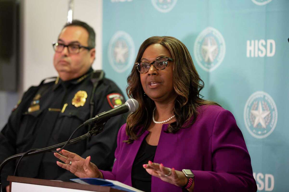 Houston ISD Interim Superintendent Grenita Lathan, pictured in a January file photo, is still considering whether to install metal detectors at some of the district’s middle and high schools following an on-campus shooting last month at Bellaire High School. Lathan’s administration requested authorization from the HISD school board Thursday to spend up to $3 million on metal detectors, but trustees argued the district needs to present more concrete plans before getting access to funds.