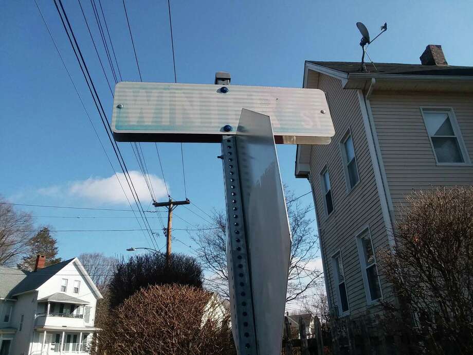 A faded Ansonia street sign. Photo: Contributed Photo