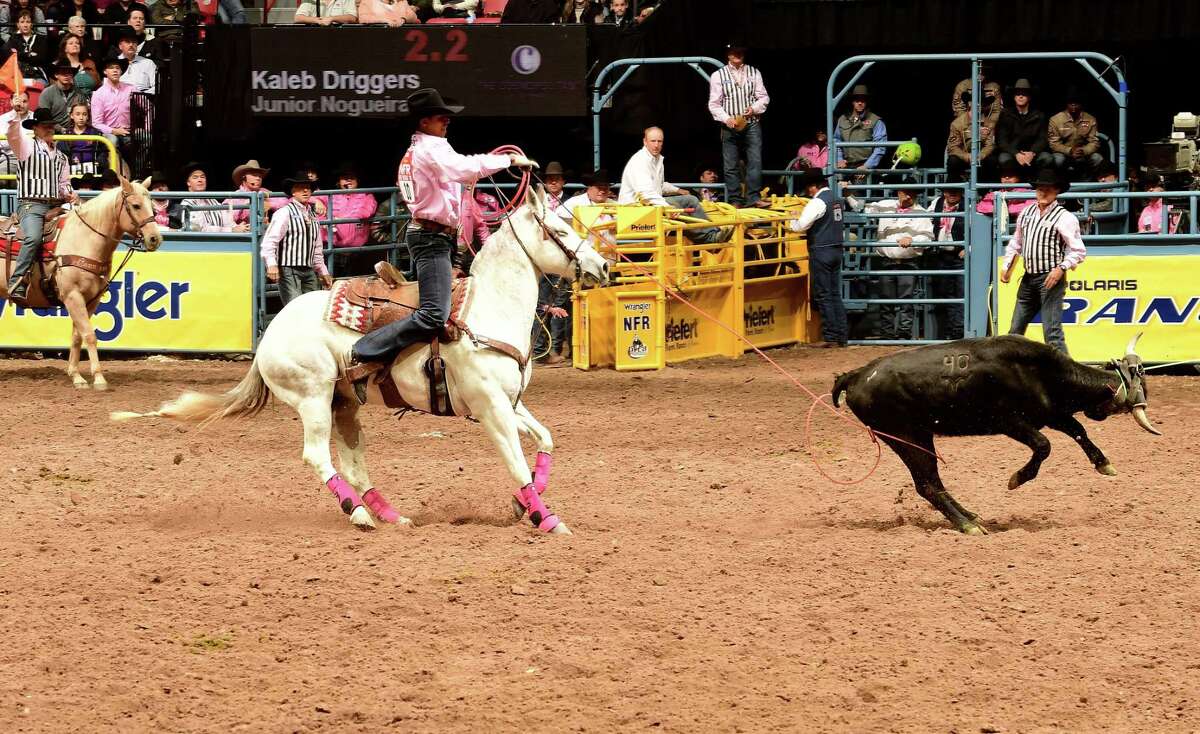 Junior Nogueira of Brazil earned the 2016 National Finals Rodeo all-around championship.