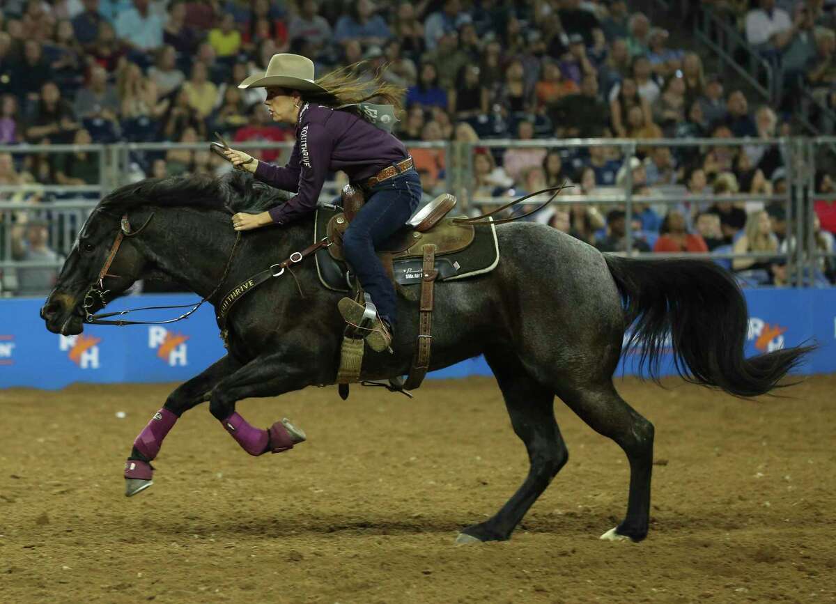 Nellie Williams-Miller wins the RodeoHouston Super Shootout: North America's Champions Barrel Racing with 14.21 seconds at NRG Stadium on Saturday, March 9, 2019, in Houston.