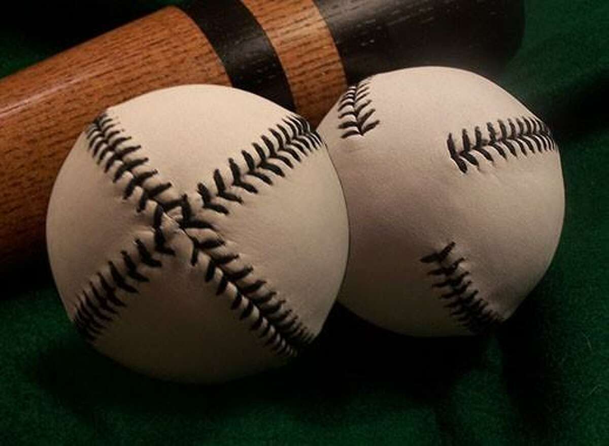 Here is the ball and one of the bats that will be used in the proposed vintage baseball game at Ansonia’s Nolan Field.