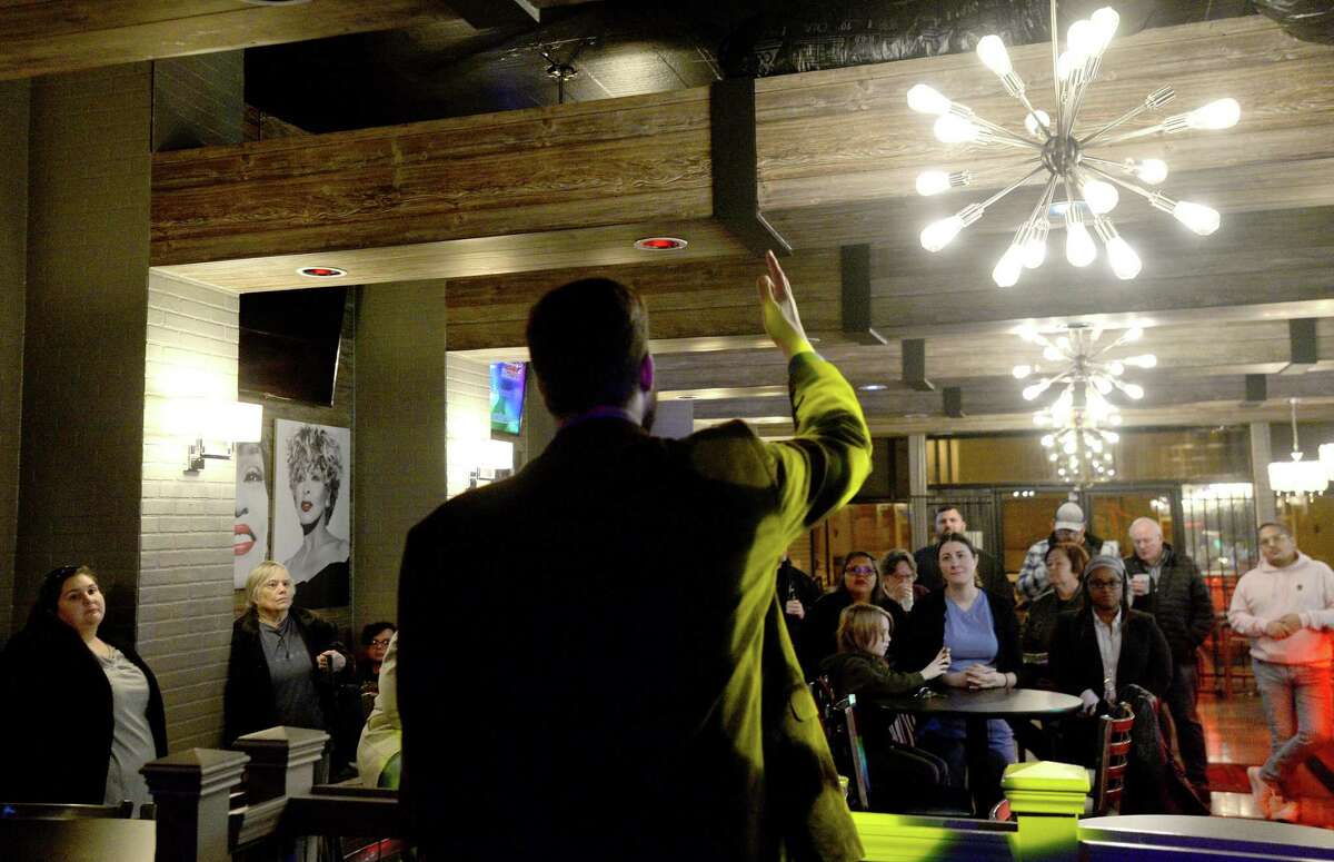 Democratic Party Chair candidate Paul Martin addresses the crowd during his campaign kick-off event at Rumors in Beaumont Wednesday, Jan. 22. Photo taken Wednesday, Jan. 22, 2020 Kim Brent/The Enterprise