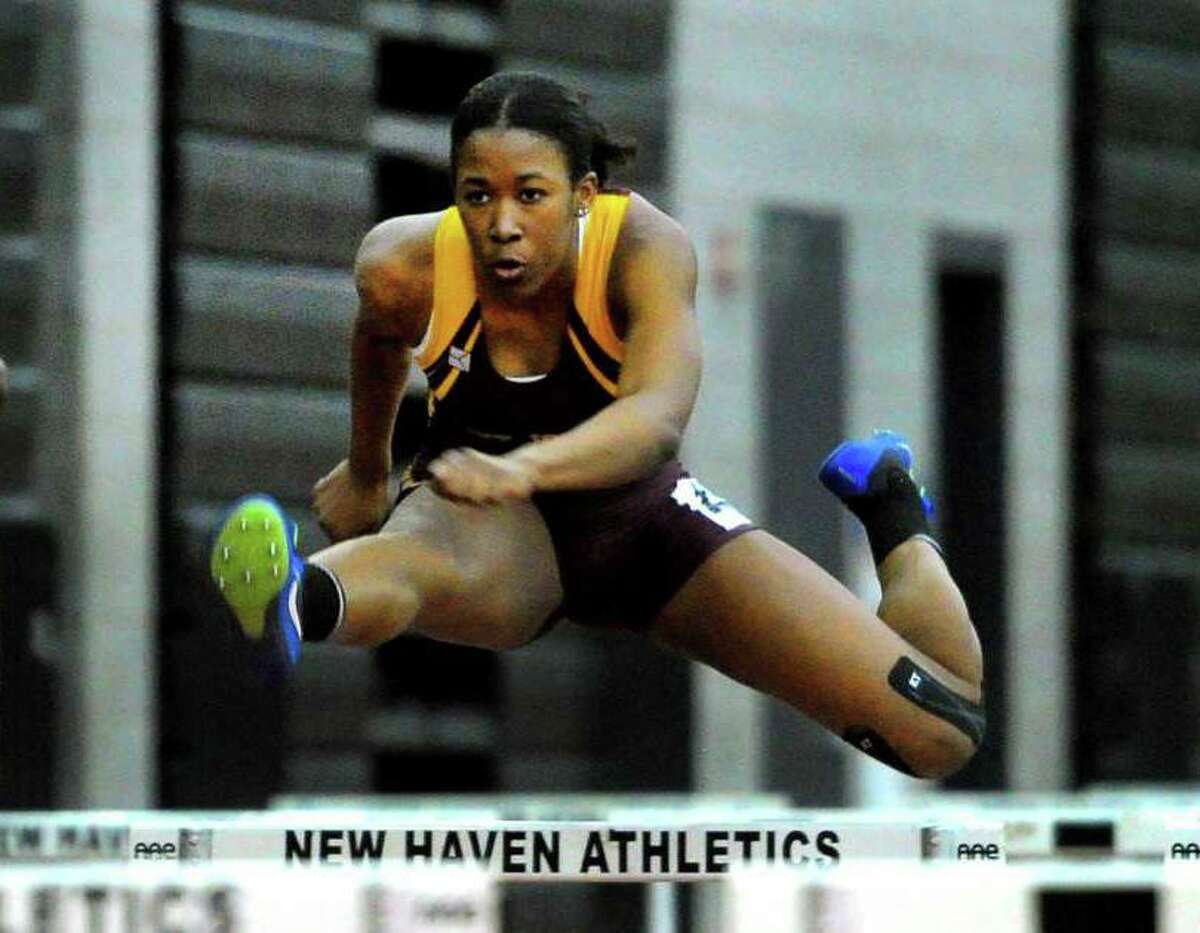 St. Joseph senior Kayla Clark won the 55-meter hurdles.