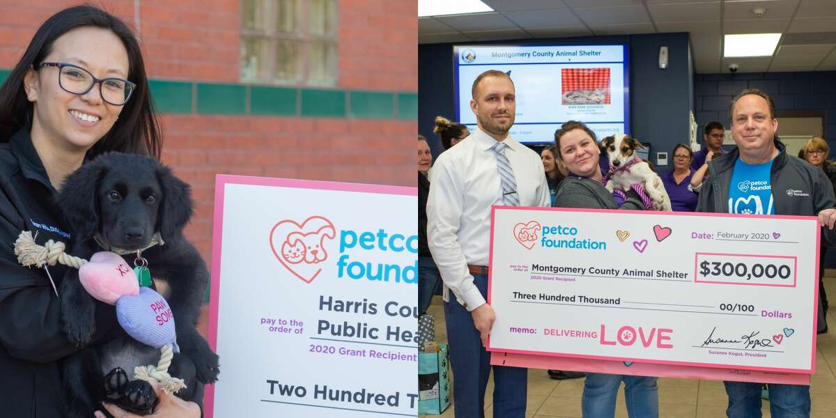 The Harris County Animal Shelter received a $200,000 grant and the Montgomery County Animal Shelter received a $300,000  grant as part of the Petco Foundation's "Love Changes Everything" campaign on Valentine's Day.